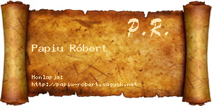 Papiu Róbert névjegykártya