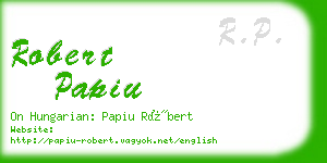 robert papiu business card